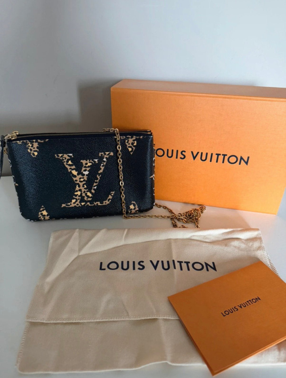 Louis Vuitton (exclusieve) Pochette Double Zip, Ophalen of Verzenden, Zo goed als nieuw, Overige kleuren, Handtas