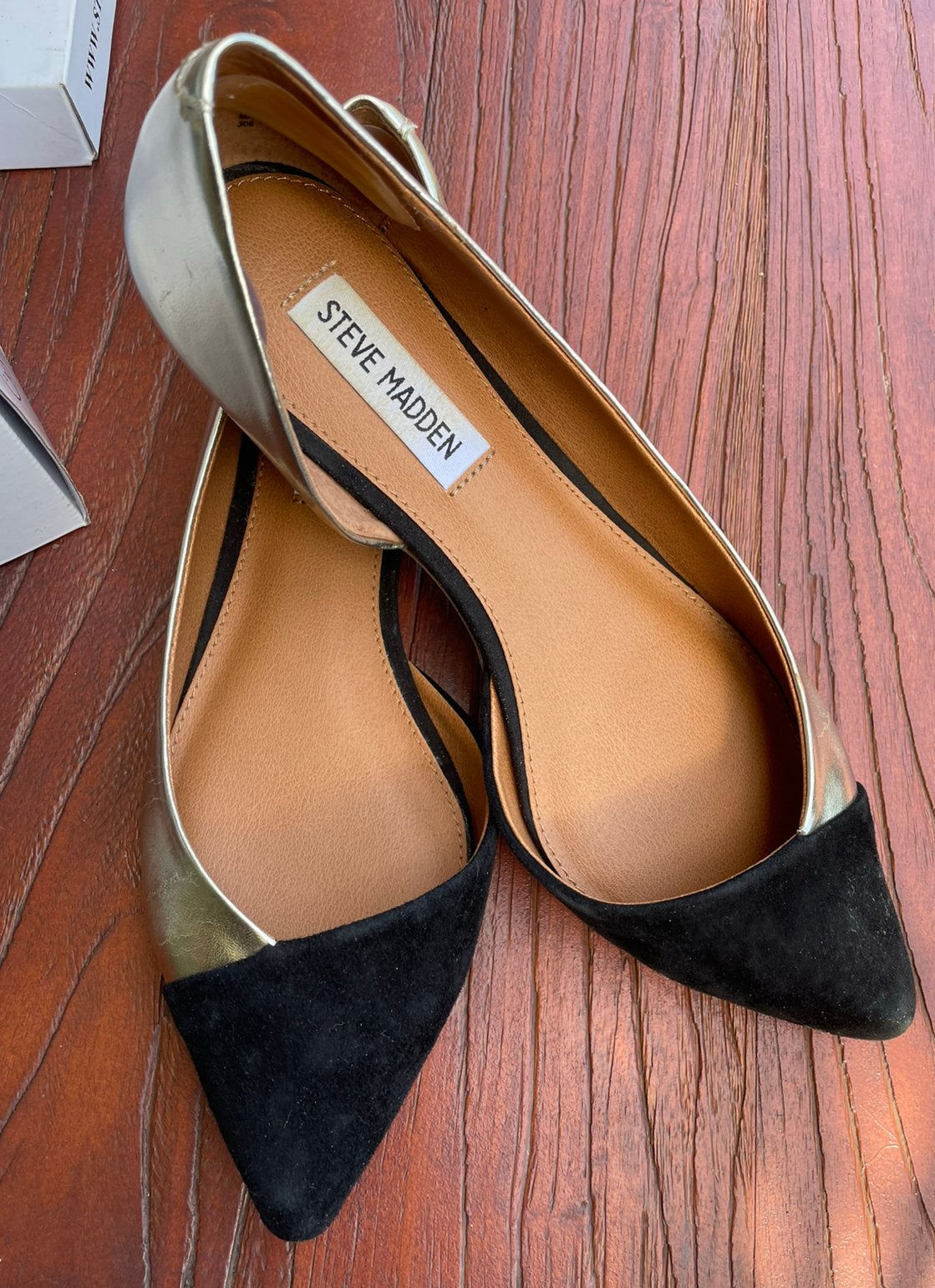 Steve Madden  ballerina’s, schoenen, maat 37, Zwart, Zo goed als nieuw, Ballerina's, Ophalen of Verzenden