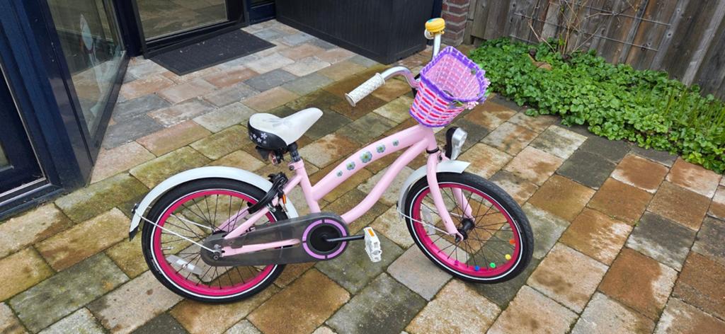 Roze 18 inch meisjesfiets -  Erg mooi!, Ophalen