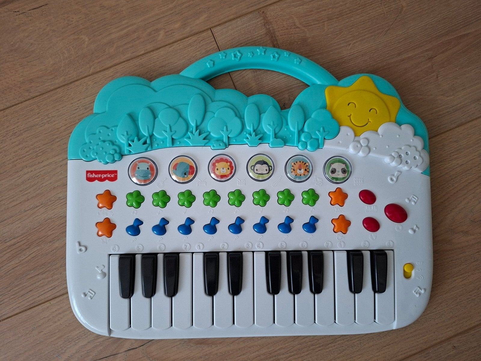 Fisher-Price Muzikaal Piano Speeltje met Dieren Geluiden, Ophalen, Zo goed als nieuw, Overige typen, Met geluid