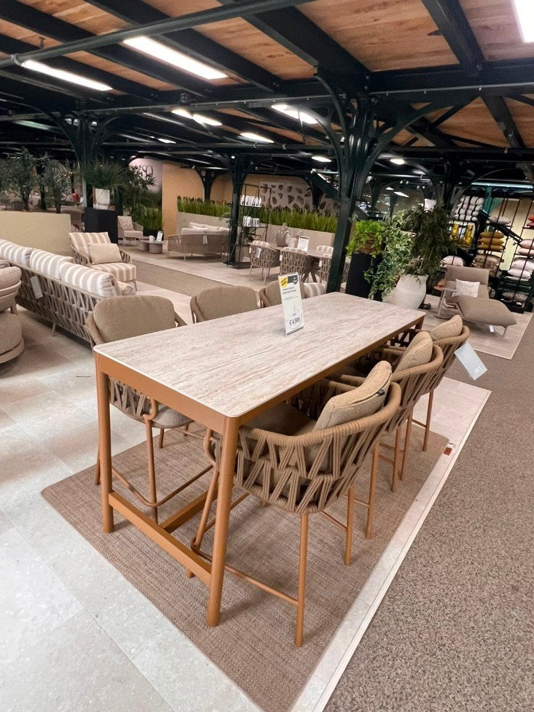 Biaritz High Dining set | SHOWROOMMODEL, Ophalen, Zo goed als nieuw, Tuinset