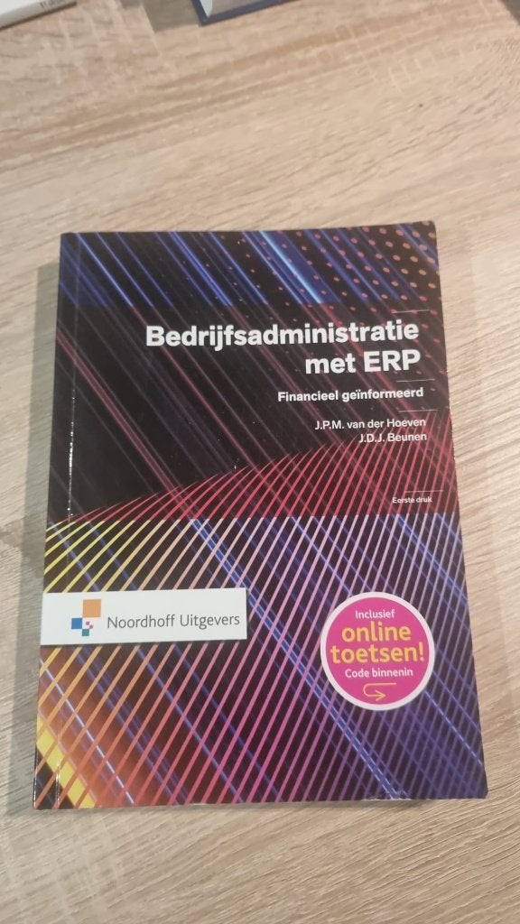 Bedrijfsadministratie met ERP, Verzenden, HBO, Zo goed als nieuw, Noordhoff Uitgevers