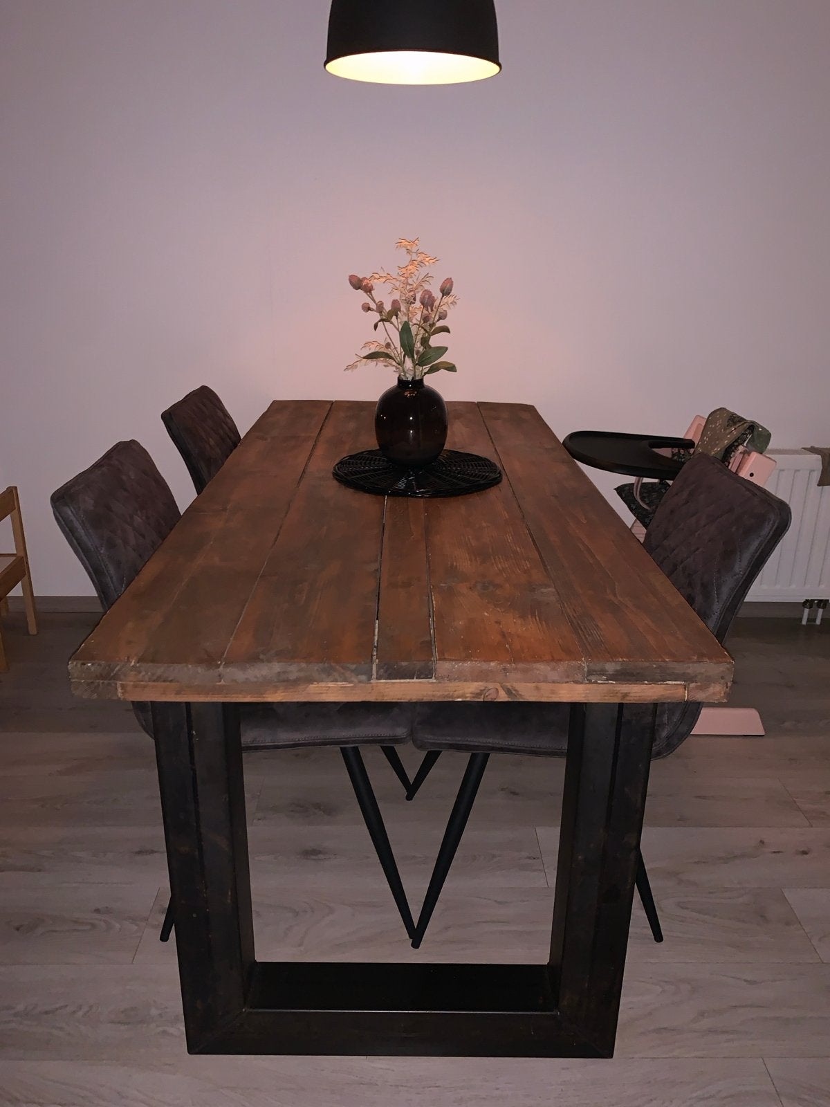 Robuuste eettafel 180x85, Ophalen, Gebruikt, 50 tot 100 cm, 150 tot 200 cm