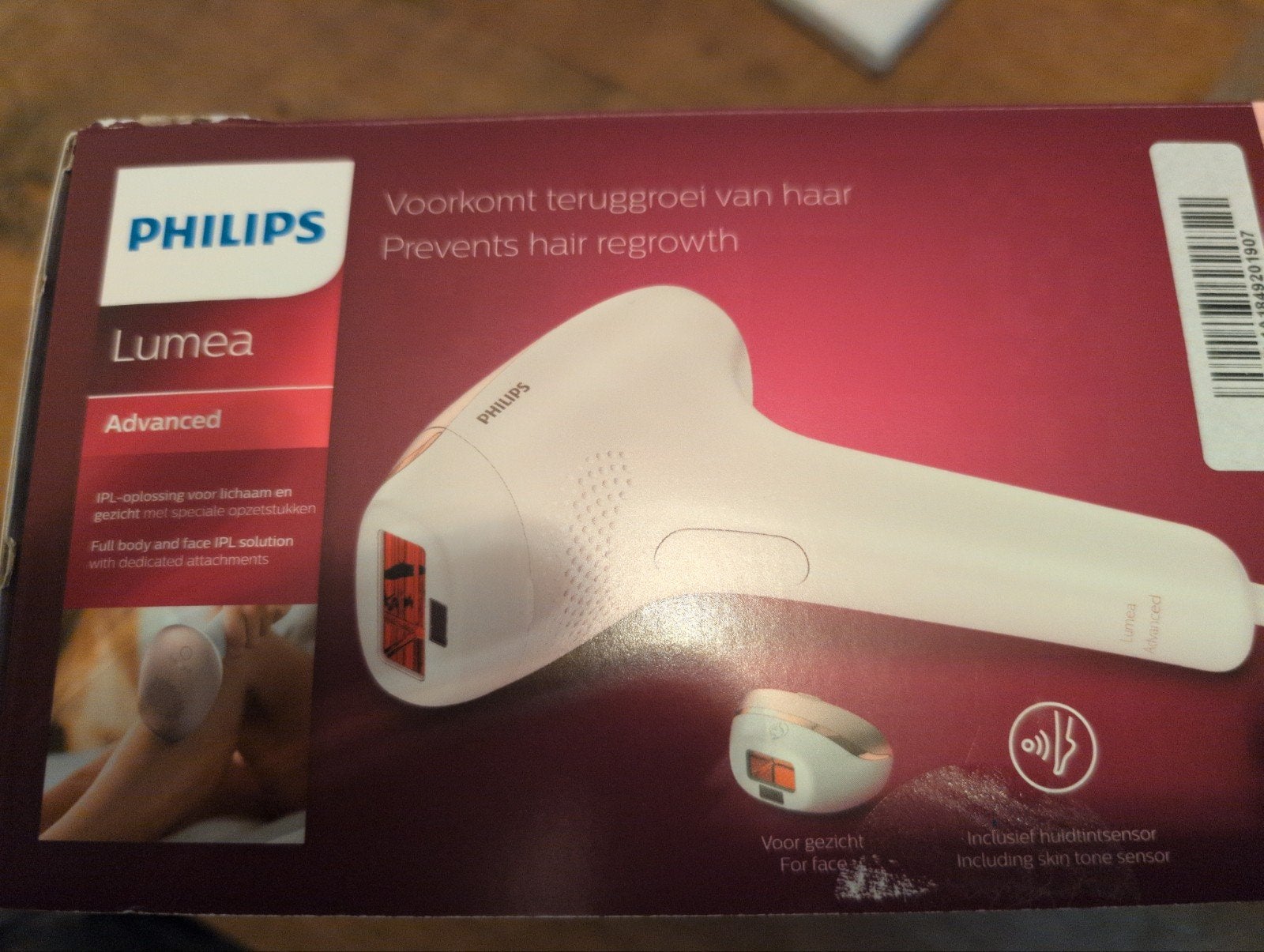 Philips Lumea Advanced IPL ontharingsapparaat, Ophalen of Verzenden, Zo goed als nieuw, Scheren en Epileren