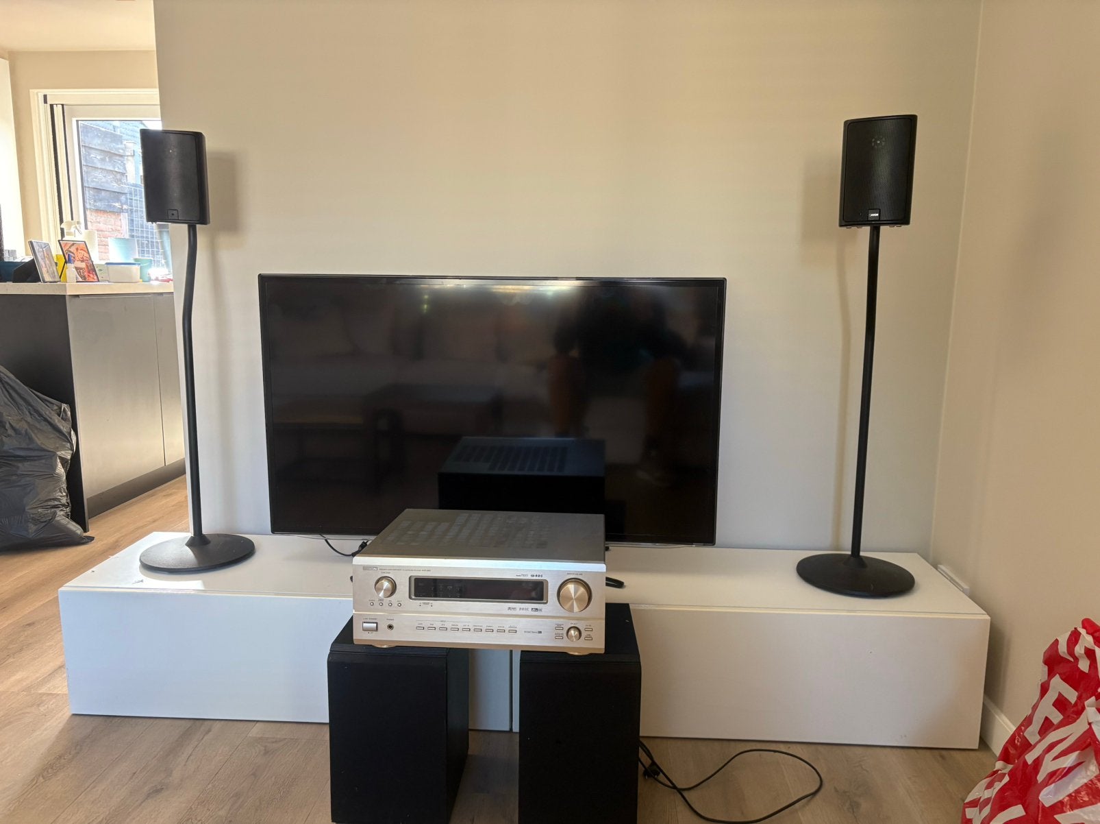Denon AVR 3801 versterker + 2 MB Quart & 2 Canton speakers, Ophalen, Gebruikt, Denon, Losse componenten