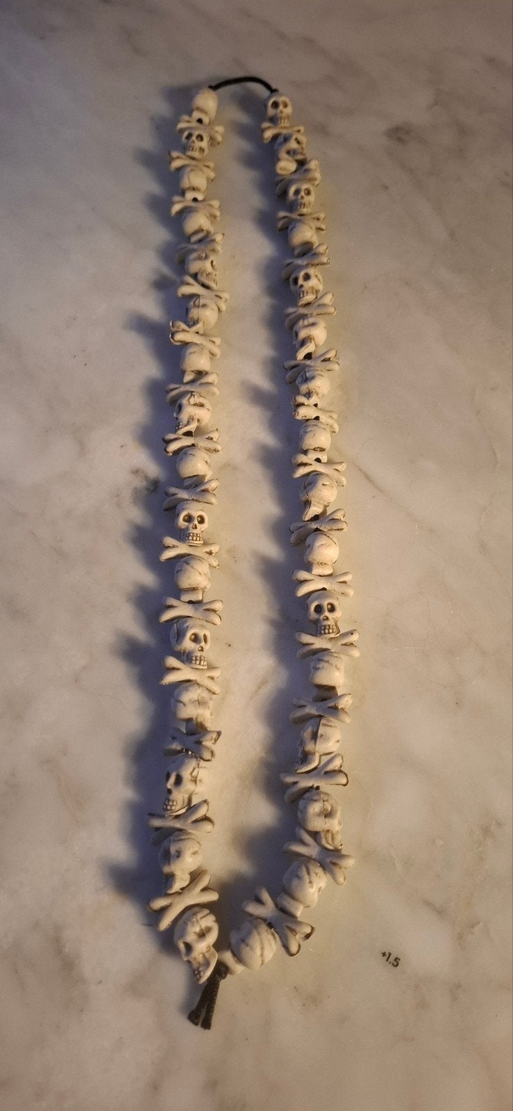 Originele Skeletten ketting Halloween., Ophalen of Verzenden, Zo goed als nieuw, Zwart, Accessoires