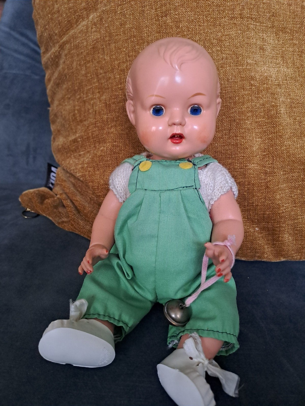 Vintage OK Kader Babypop (jaren '50/'60) - Model 3512 ¼, Verzamelen, Poppen, Ophalen of Verzenden, Gebruikt, Pop