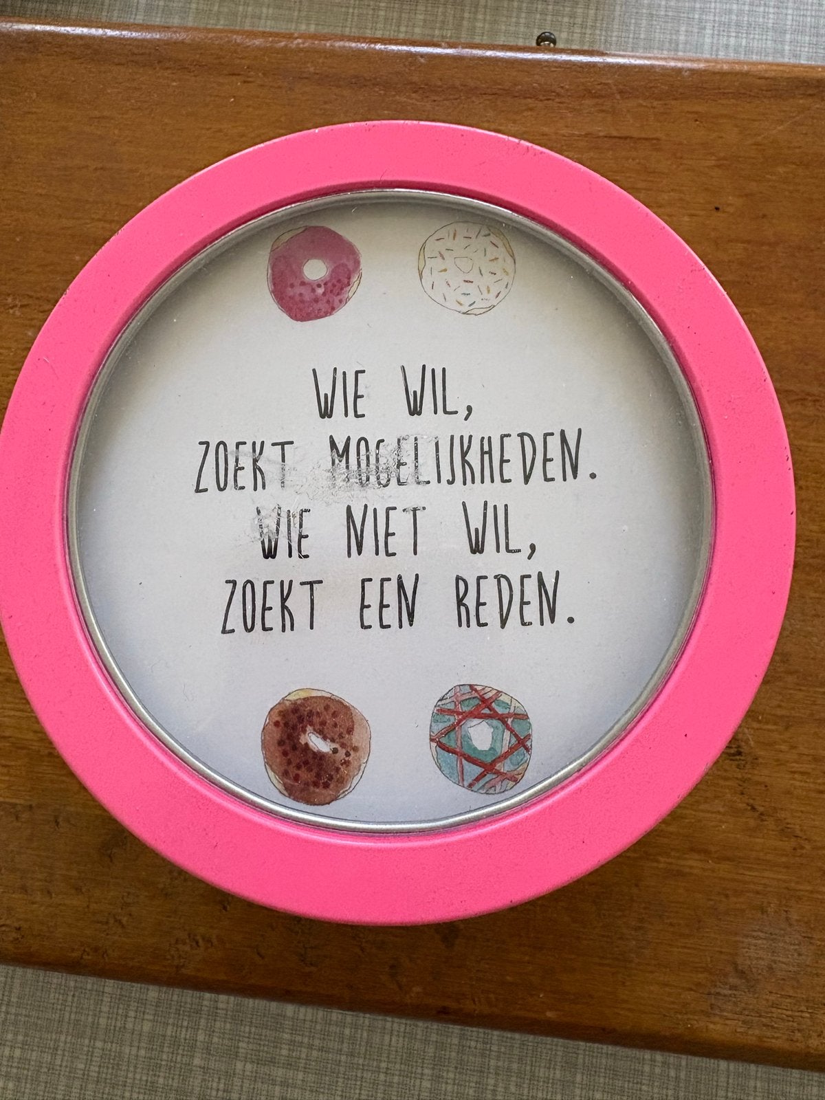 Hema Inspiratiekaarten in blik - "Wie wil, zoekt mogelijkhed, Ophalen of Verzenden, Zo goed als nieuw