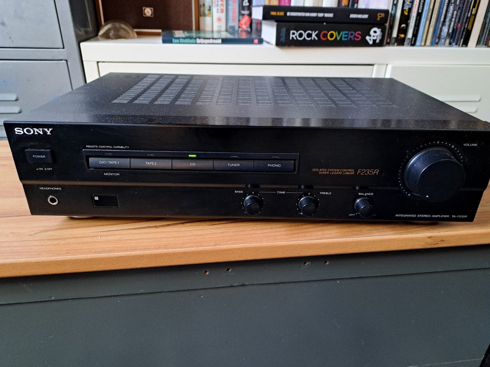Sony TA-F235R Stereo Versterker Amplifier Zwart 60 Watt, Gebruikt, Ophalen of Verzenden, 60 tot 120 watt, Sony