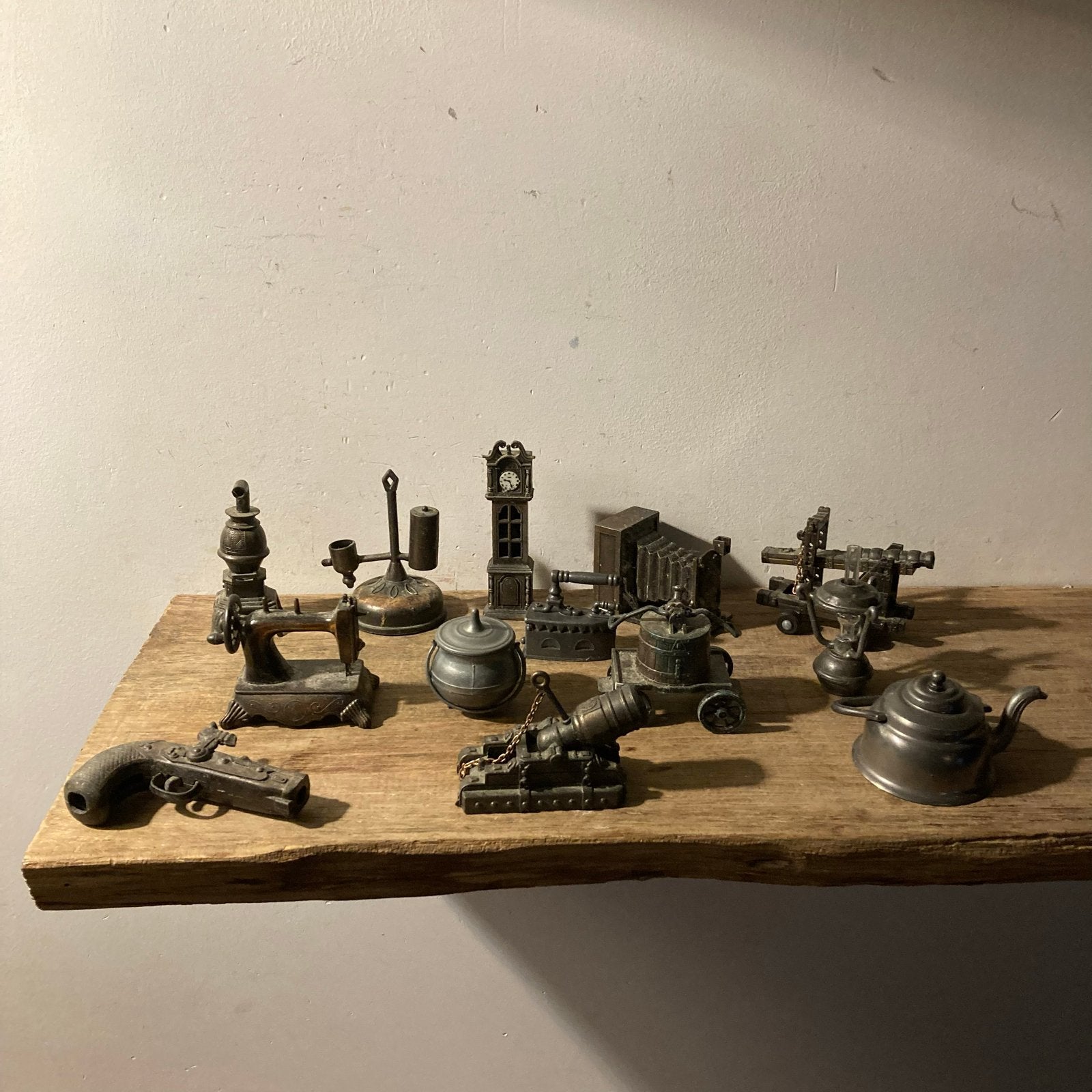 Diverse collectie miniaturen: koper, tin, lood (50+ stuks), Antiek en Kunst, Ophalen of Verzenden