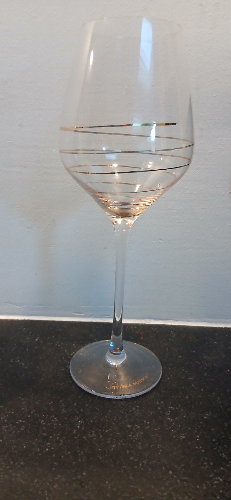 Riviera Maison glas servies set - water, wijn, champagne, Ophalen of Verzenden, Zo goed als nieuw, Glas, Glas of Glazen