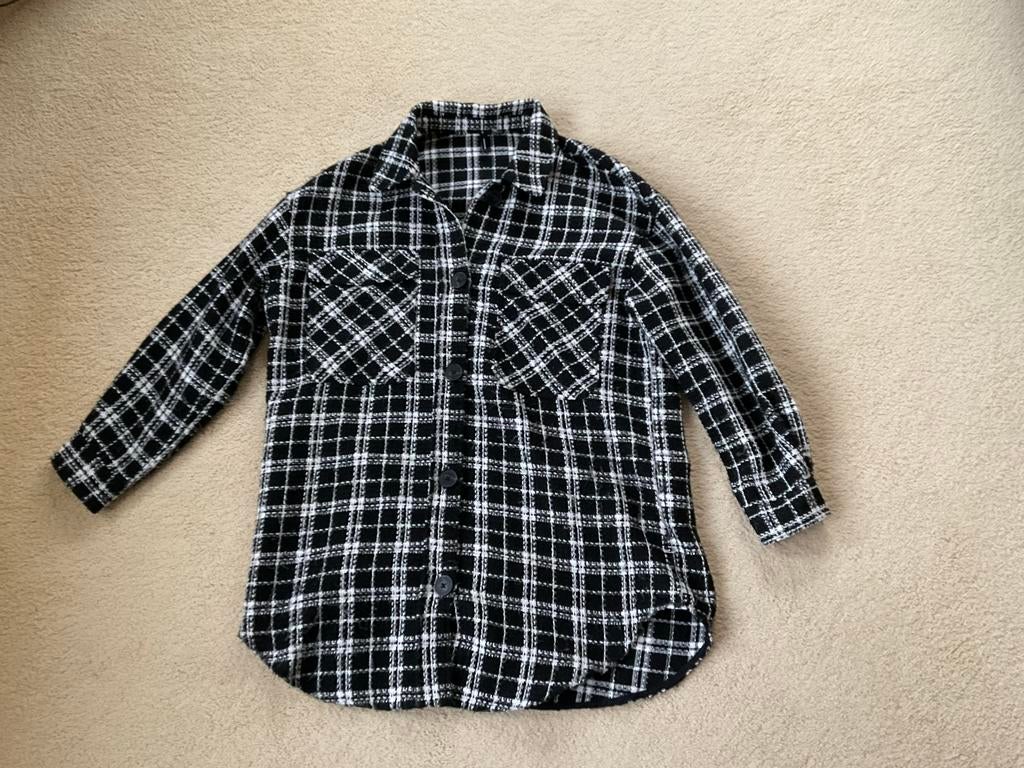Vero Moda geruit overhemd/shacket zwart-wit, maat L, Ophalen of Verzenden, Zo goed als nieuw, Maat 42/44 (L), Zwart