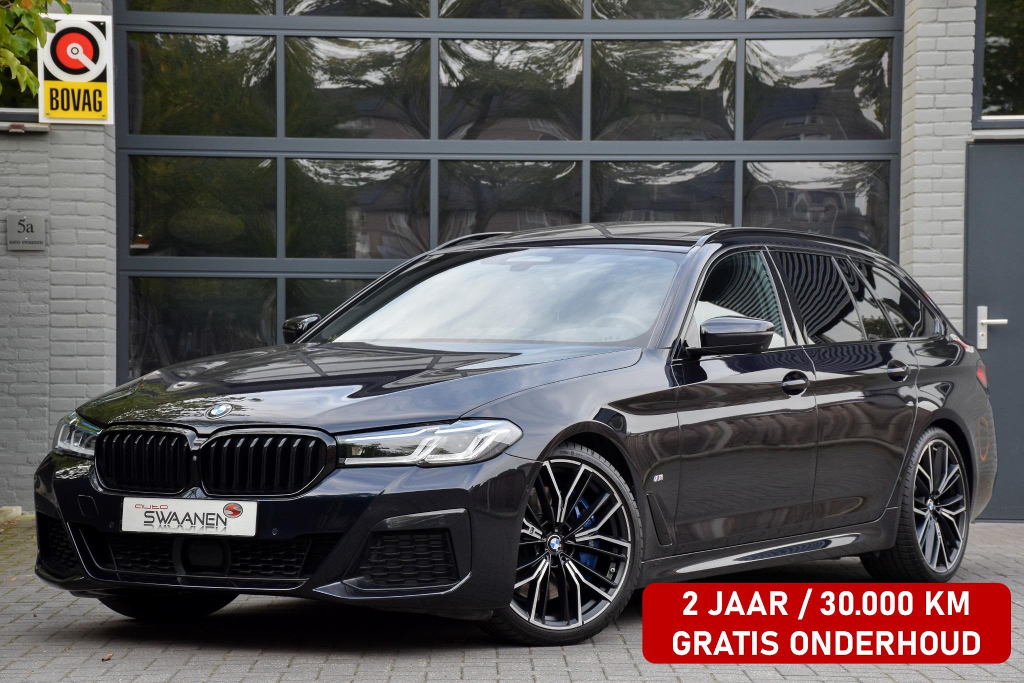 BMW 5-serie Touring 540i xDrive M Sport | Panoramadak | ACC, 12 maanden, Gebruikt, Euro 6, Zwart