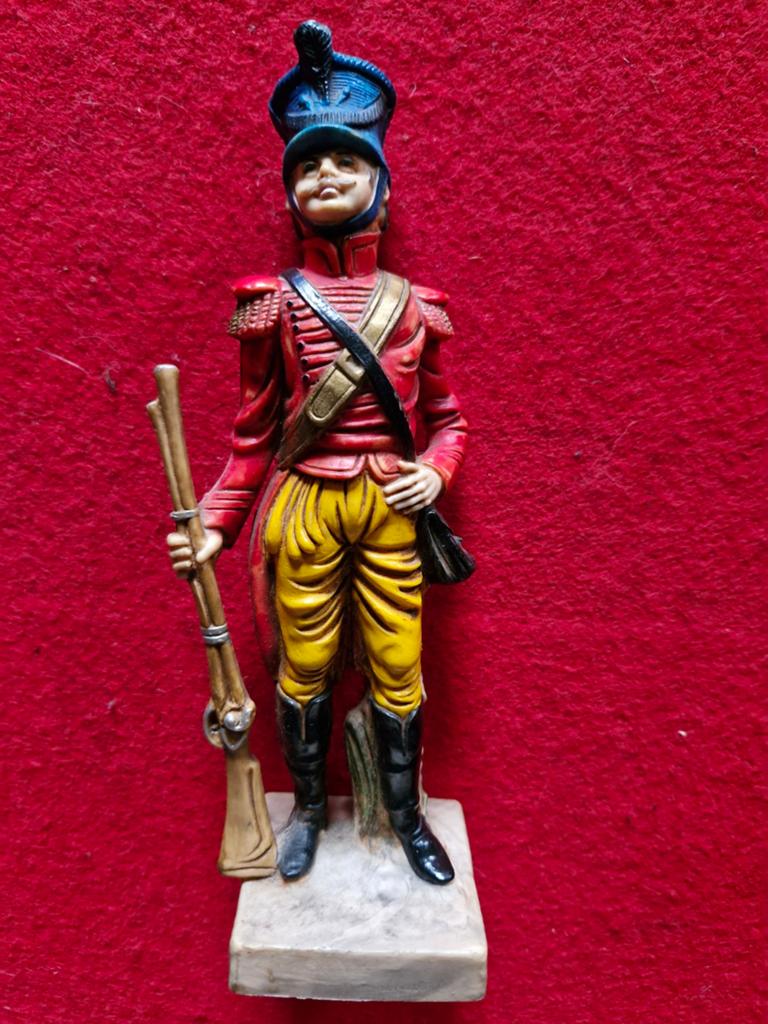 Vintage Napoleon Soldaat Beeldje - Handgeschilderd Resin, Verzamelen, Ophalen of Verzenden, Gebruikt