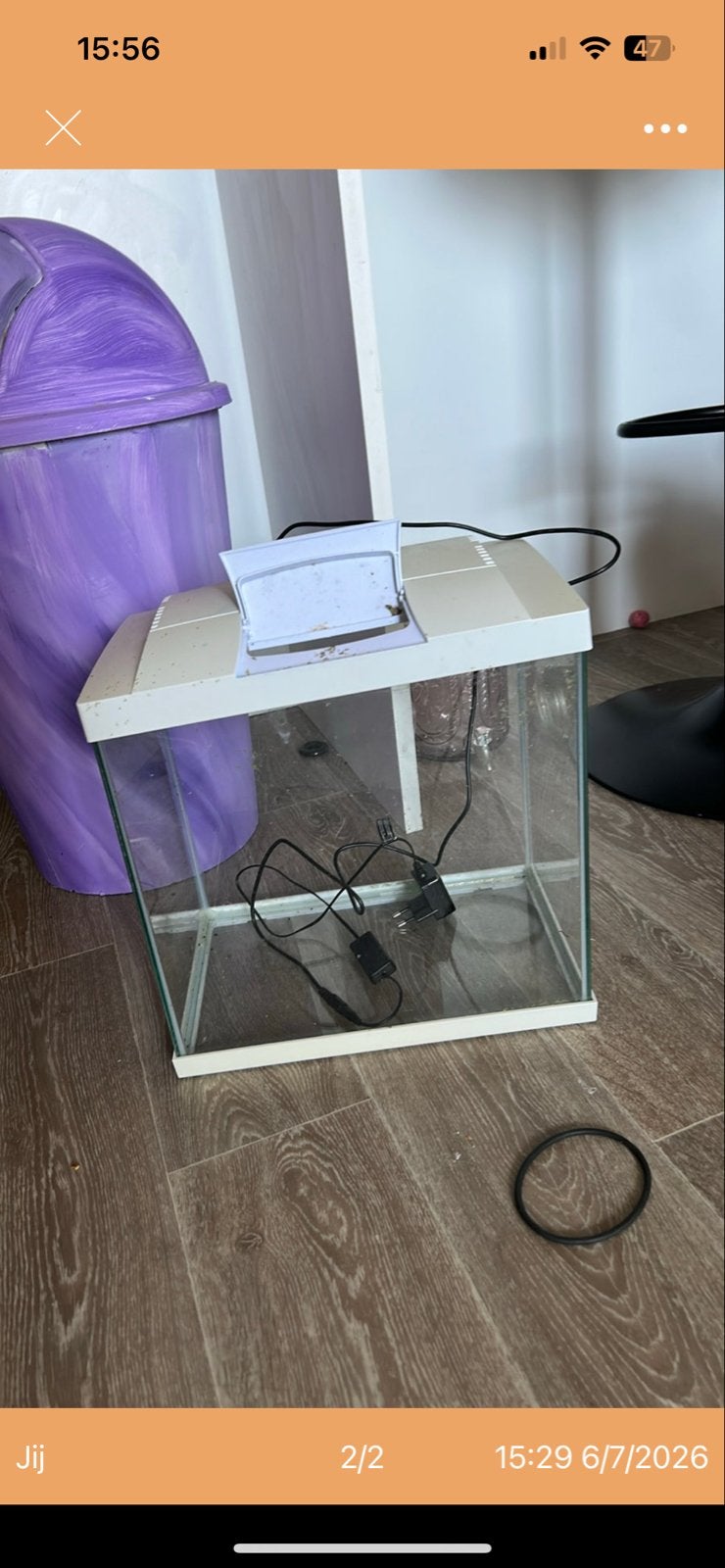 Aquarium, Ophalen of Verzenden, Zo goed als nieuw, Leeg aquarium