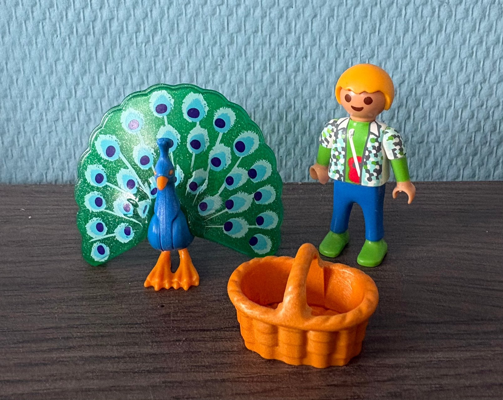 Playmobil jongetje met pauw., Ophalen of Verzenden, Gebruikt
