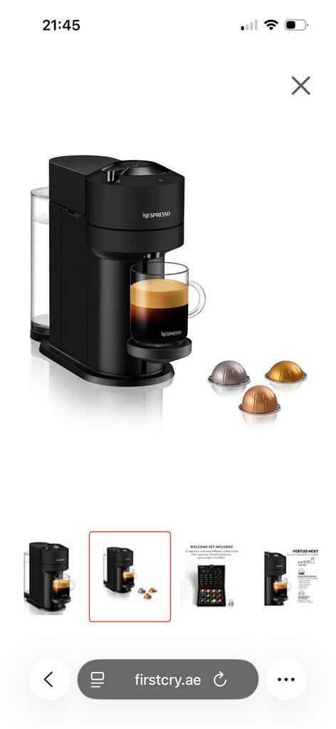 Nespresso Vertuo Next - Zo goed als nieuw + ontkalker, Witgoed en Apparatuur, Koffiezetapparaten, Koffiemachine, Ophalen of Verzenden
