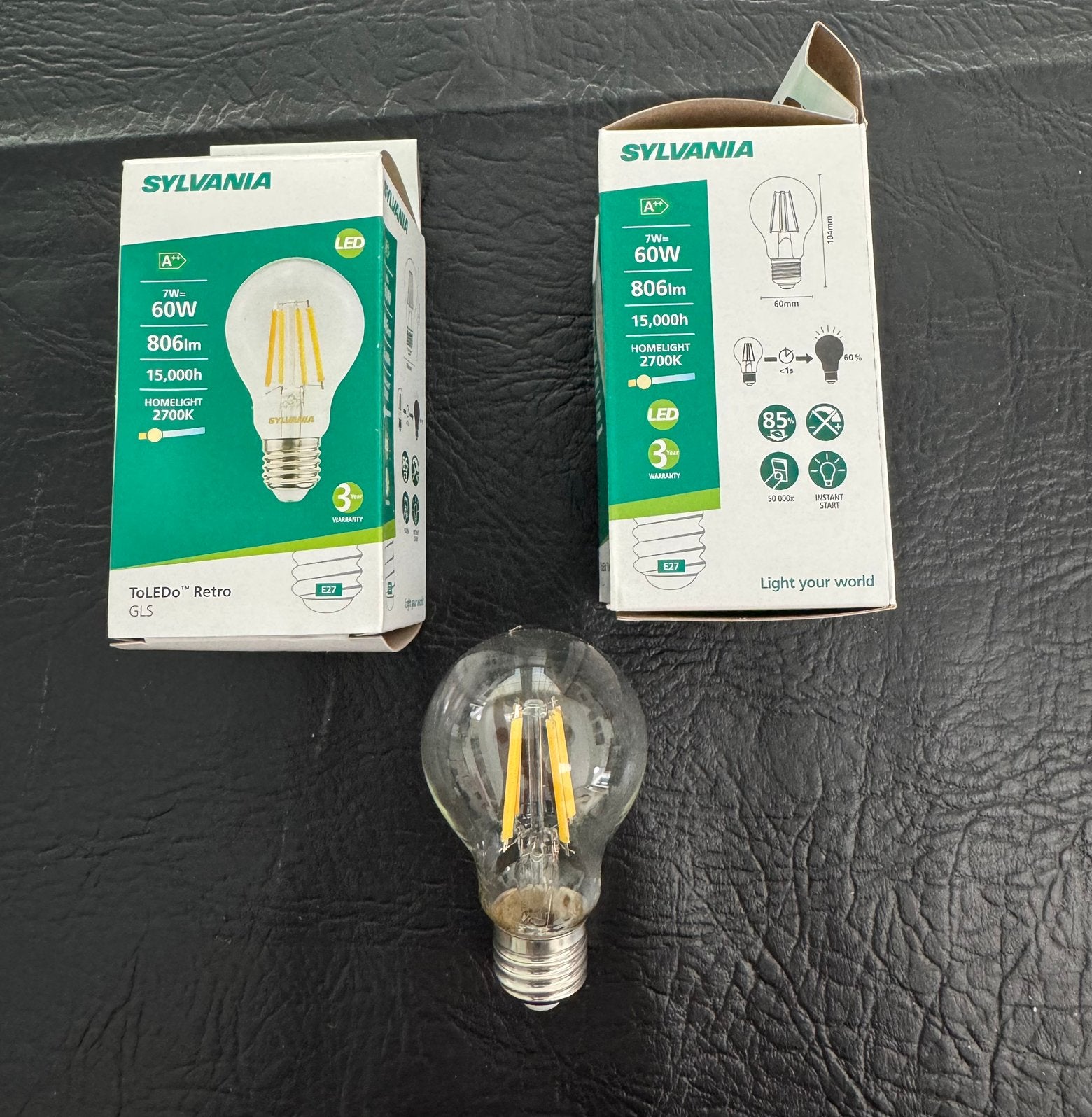 Sylvania ToLEDo Retro GLS E27 led lamp 806 lumen, Led-lamp, Nieuw, Sylvania, Minder dan 10 watt