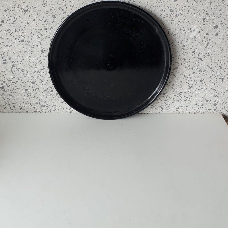 Grote zwarte persglazen ronde schaal, Ophalen of Verzenden