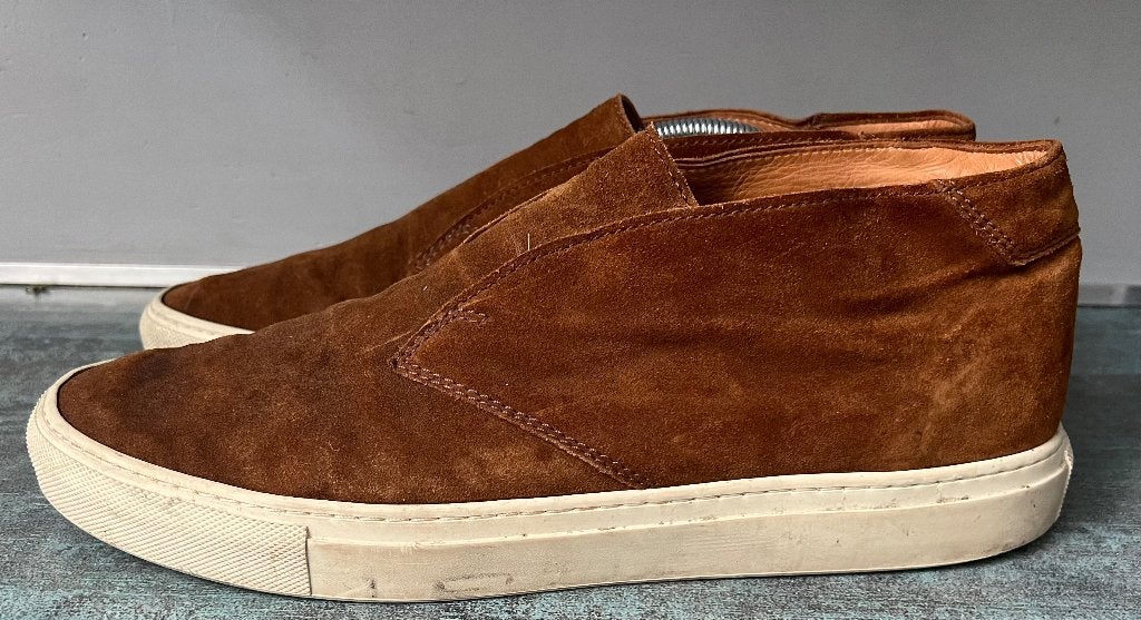 C.QP. Leren sneakers. Mt 44., C.QP, Bruin, Ophalen of Verzenden, Sneakers of Gympen
