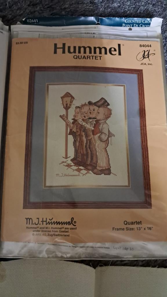 Hummel borduurpatroon Quartet met geborduurd exemplaar, Ophalen of Verzenden