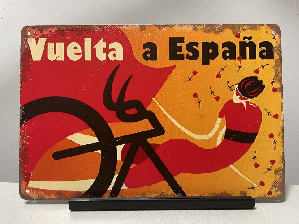 Vuelta (wielrennen) metalen bord (Old Look), Www.pand50.nl, Overige typen, Nieuw, Ophalen of Verzenden