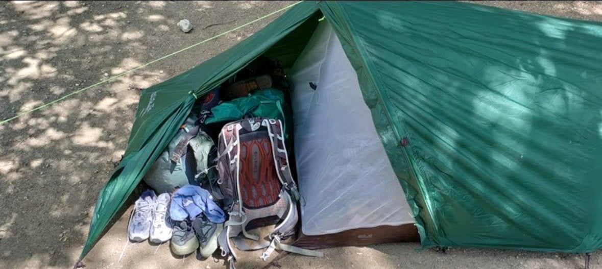 Jack Wolfskin Gossamer II tent zgan, Caravans en Kamperen, Tenten, Ophalen of Verzenden, Zo goed als nieuw, Tot en met 2