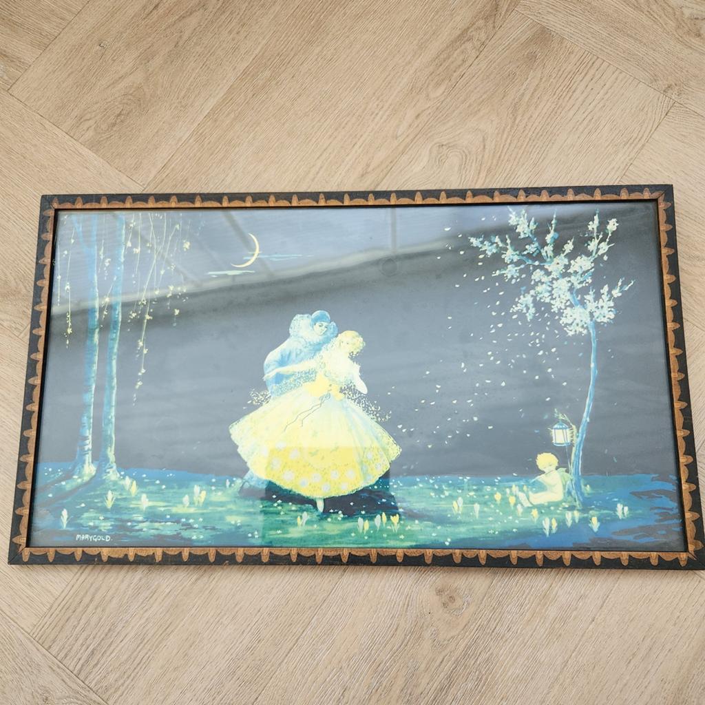 Antieke Art Deco Litho "Marygold" - Kunsthandel Krooshof, Antiek en Kunst, Kunst | Etsen en Gravures, Ophalen of Verzenden