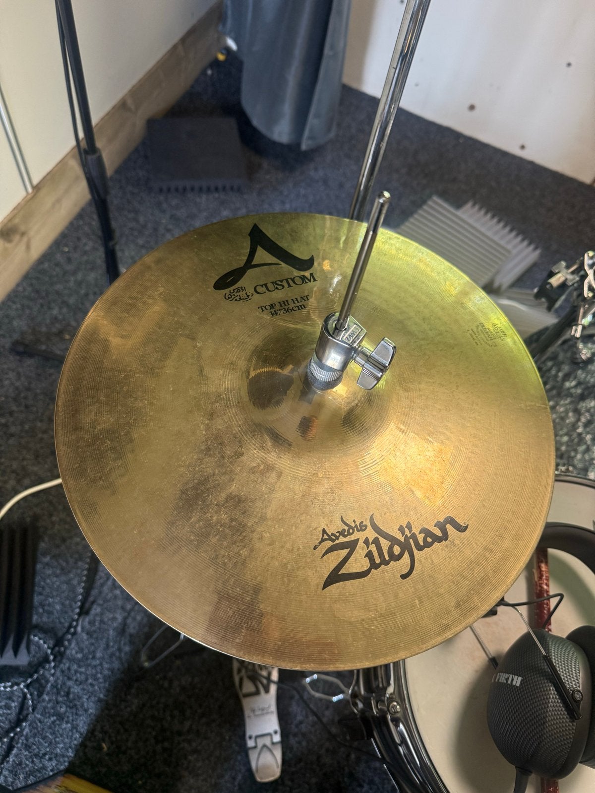 Zildjian A Custom Hi-Hat 14 inch, Ophalen of Verzenden, Gebruikt, Overige merken