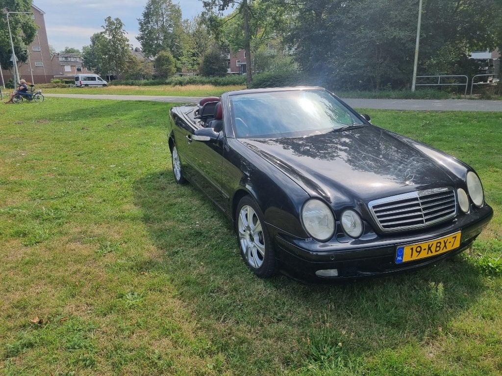 Mercedes-Benz Mercedes 2001 Zwart, Auto's, Automaat, Cabriolet, Zwart, Leder