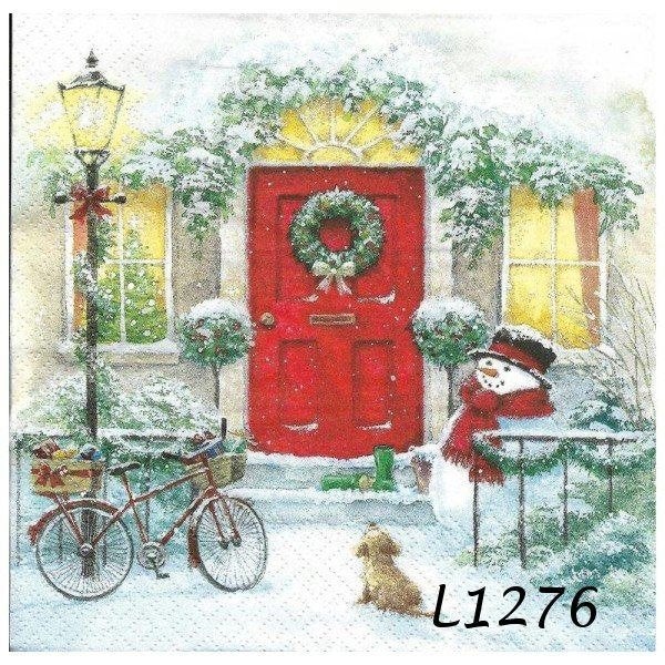 Servetten decoupage/bullet journal * rode voordeur L1276, Verzenden, Nieuw
