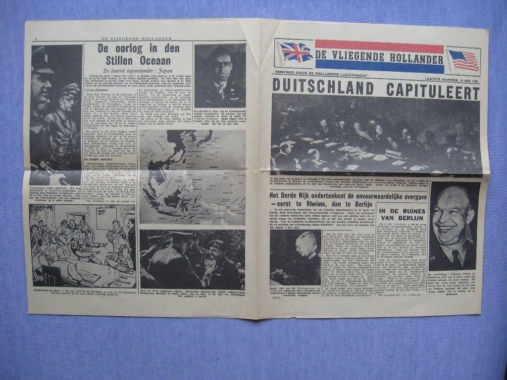 Facsimile uitgave) De Vliegende Hollander van 10 mei 1945, Verzenden, 1940 tot 1960, Nederland, Krant