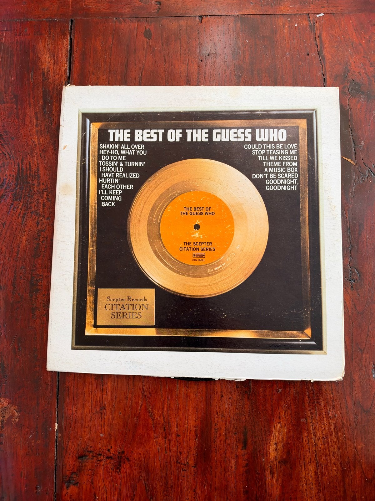 The Guess Who - The Best Of LP vinyl Scepter Citation, LP, Gebruikt, Pop, Originele persing
