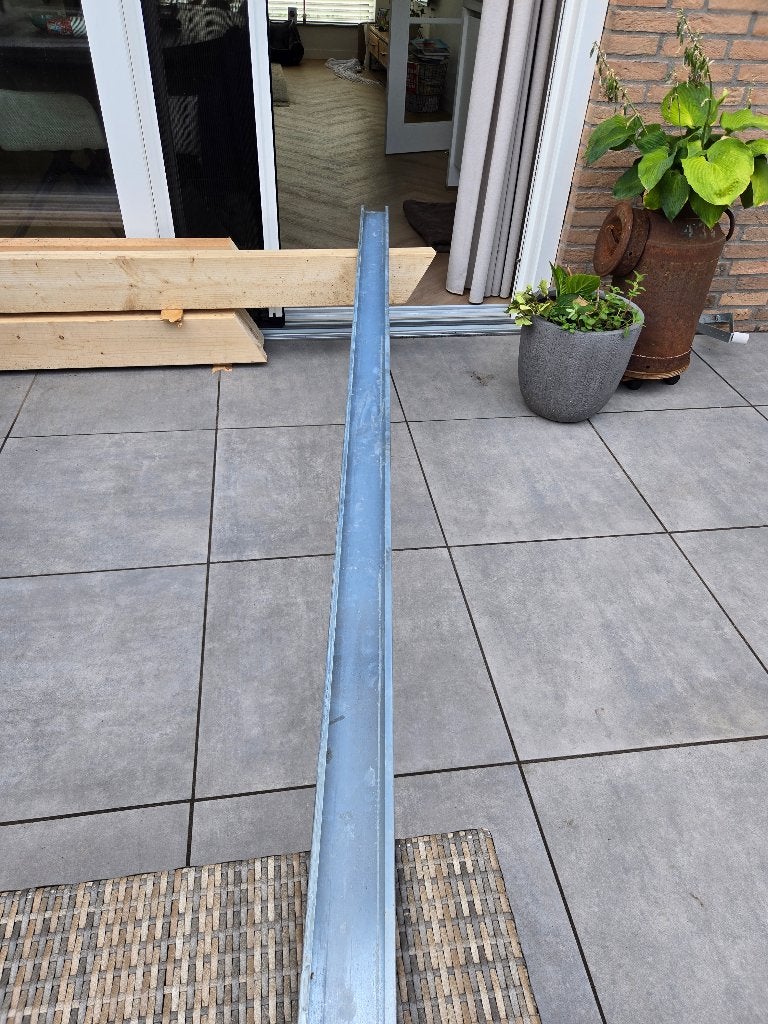 Verholen goot zink 3 meter te koop, Ophalen, 2 tot 4 meter, Nieuw, Zink