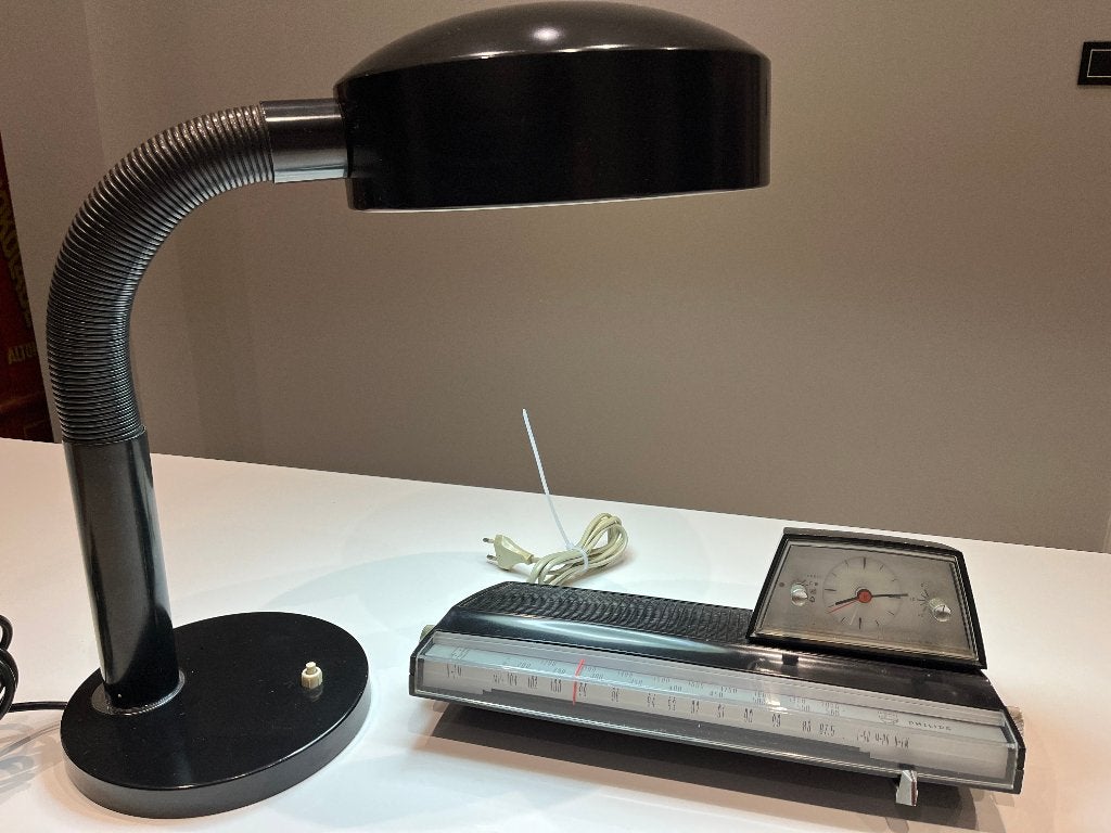Hala grote zwarte design lamp, Ophalen of Verzenden, Gebruikt, Metaal, Minder dan 50 cm