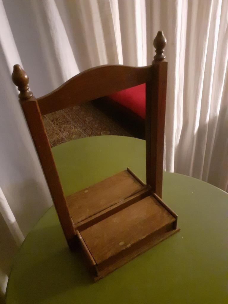 Antiek spiegeltje, Ophalen, Minder dan 40 cm, Doos, Minder dan 35 cm