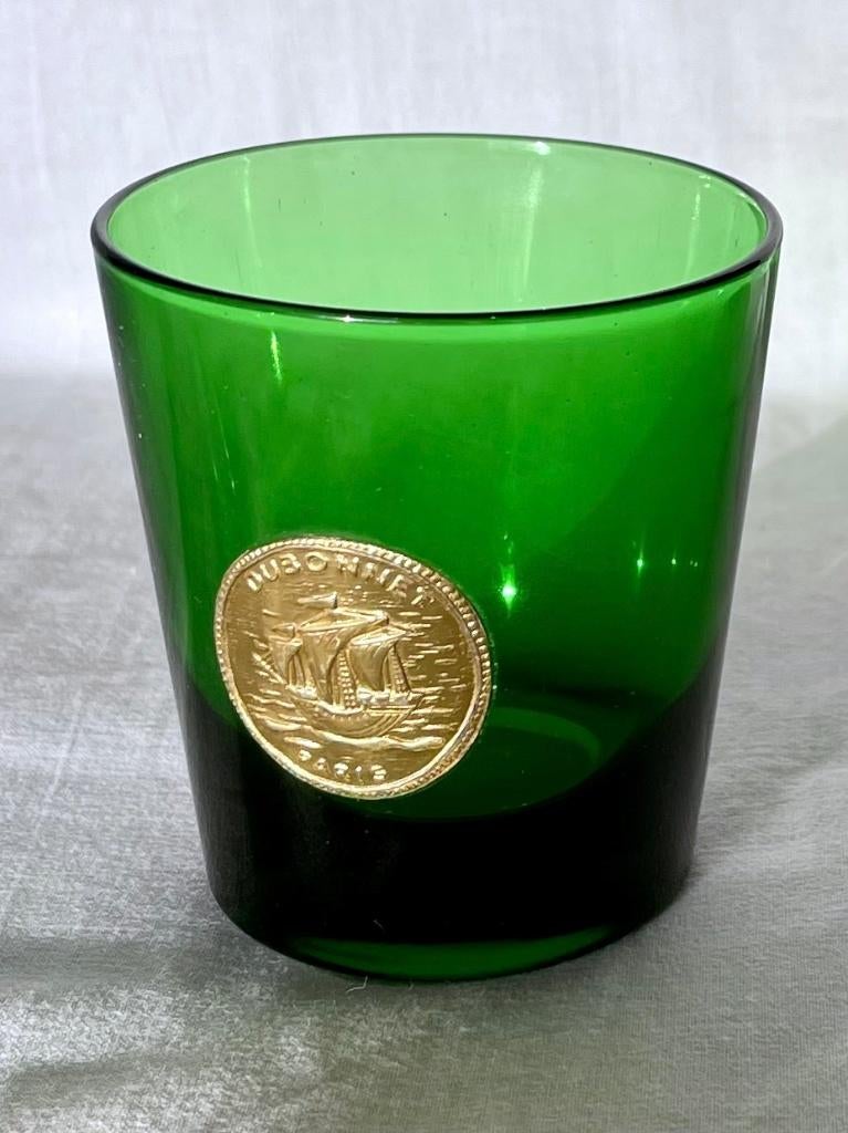 vintage glas met medaillon van Dubonnet (jaren 50), Ophalen of Verzenden, Zo goed als nieuw, Overige typen