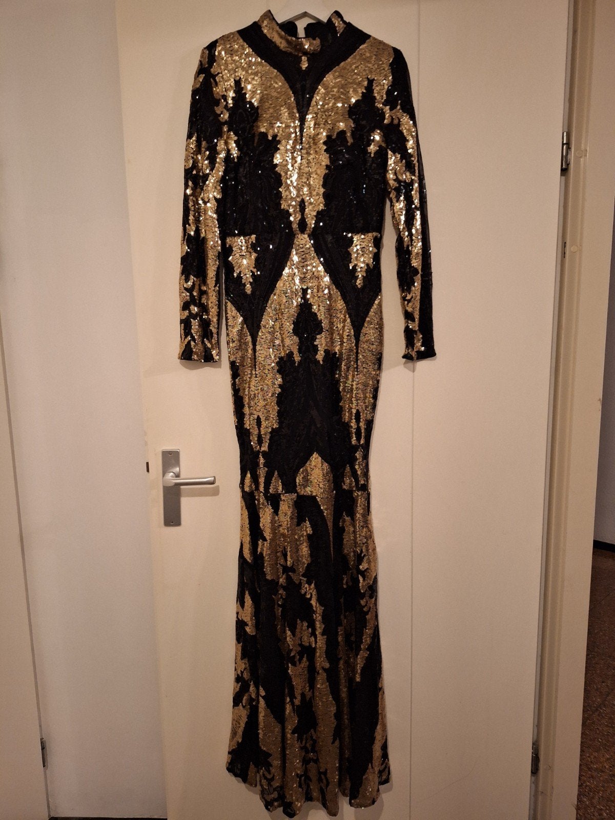 Miss Ord Galajurk XL - Zwart/Goud met Pailletten, Maat 46/48 (XL) of groter, Ophalen of Verzenden, Zo goed als nieuw, Miss Ord