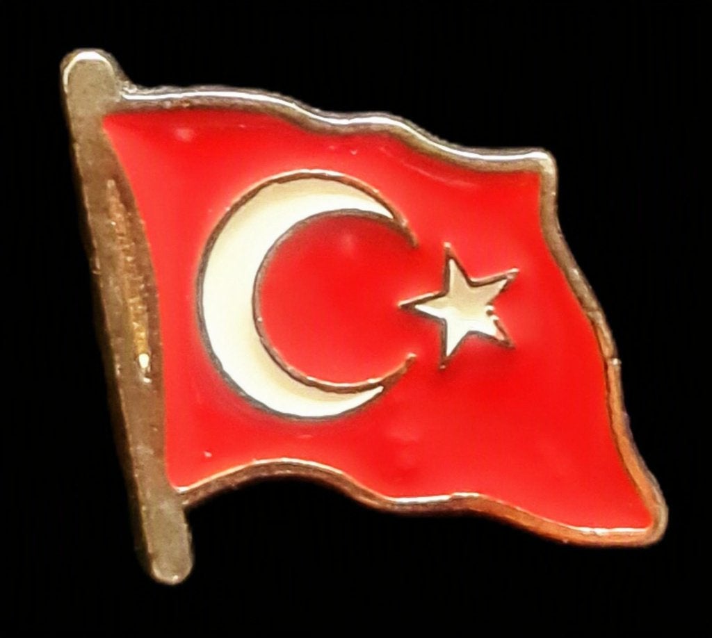 Turkije vlag pin, Verzenden, Nieuw, Stad of Land, Speldje of Pin