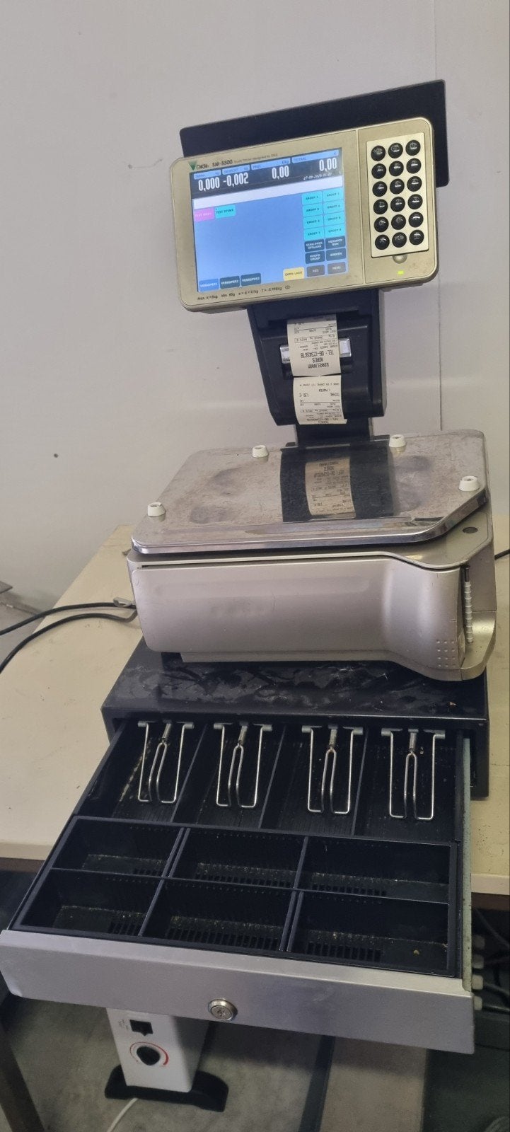 Weegschaal/kassa DIGI SM5500, Ophalen, Winkelweegschaal, 1 tot 500 gram, 10 tot 50 kg