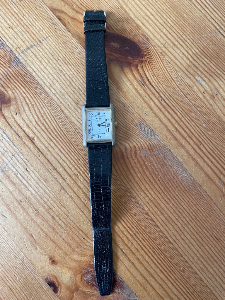Quartz Horloge - Cartier, Overige merken, Polshorloge, Ophalen of Verzenden, Leer