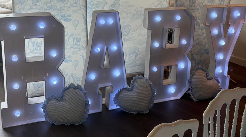 BABY licht letters - versiering babyshower, Ophalen, Lamp