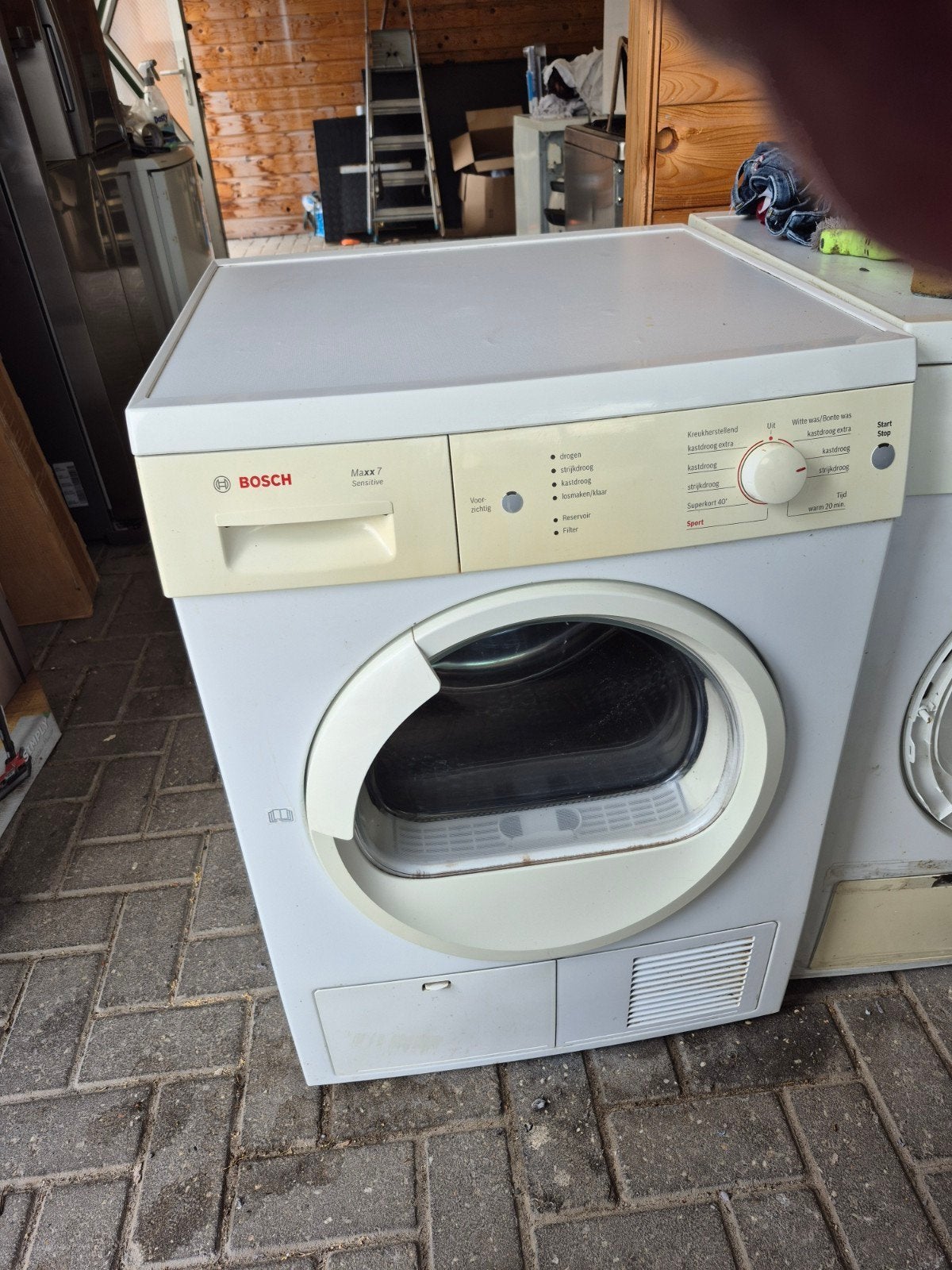 Leuke bosch condens droger 7 kg, Ophalen, 6 tot 8 kg, Gebruikt, Anti-kreukfase