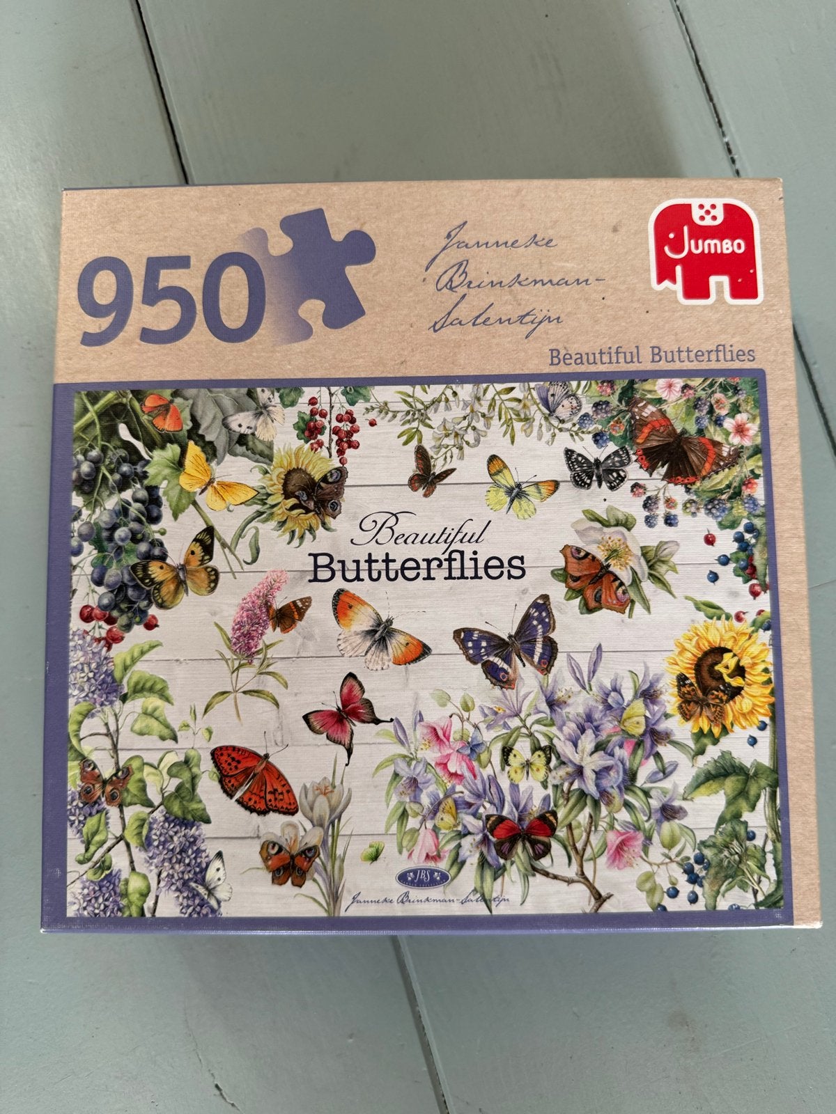 Jumbo Legpuzzel Beautiful Butterflies 950 stukjes, Ophalen of Verzenden, 500 t/m 1500 stukjes, Zo goed als nieuw, Legpuzzel