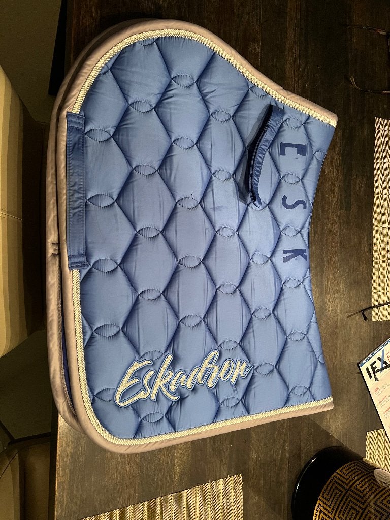 Eskadron Zadel dekentje, Zo goed als nieuw, Eskadron, Veelzijdigheidsdekje, Blauw