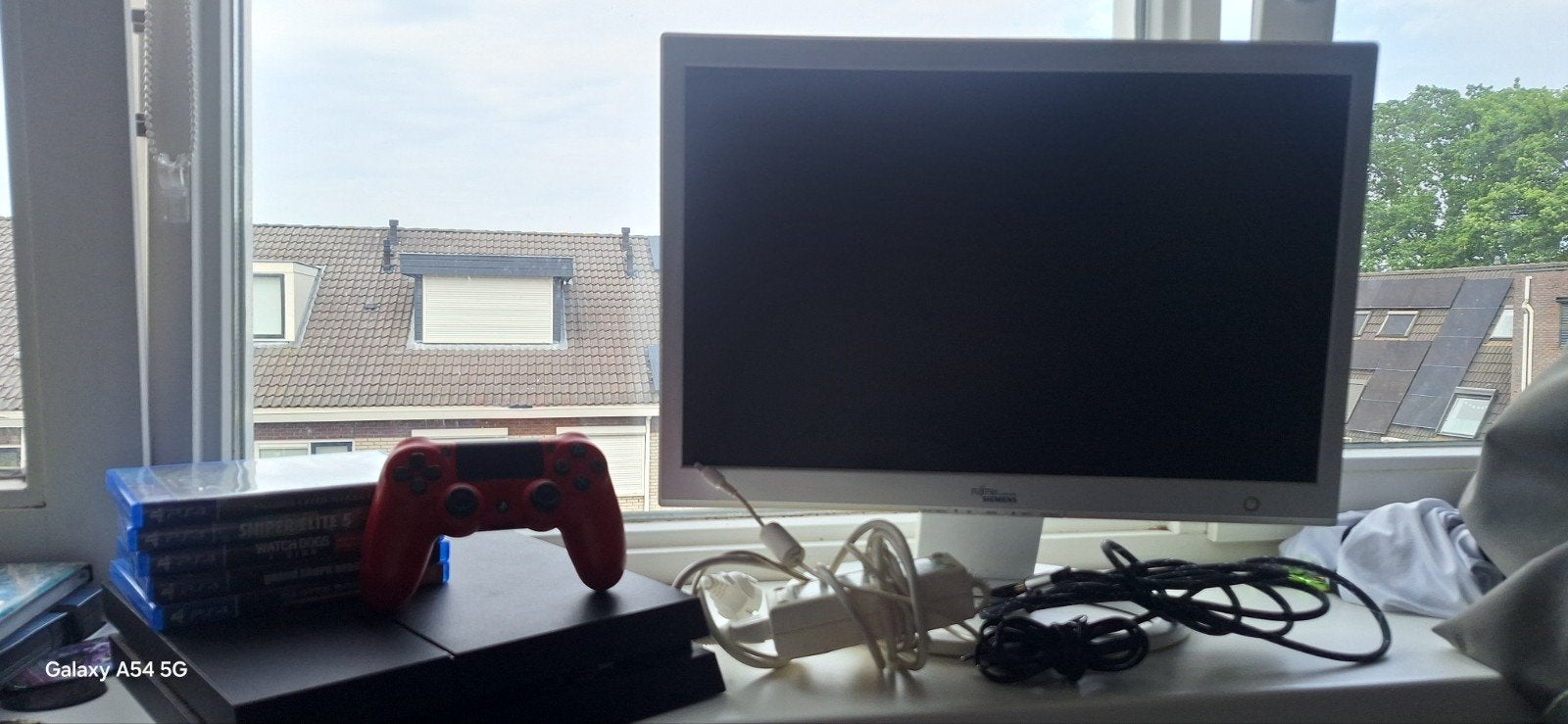 Playstion 4 met controller beeldscherm 5 spellen, Ophalen of Verzenden, Zo goed als nieuw