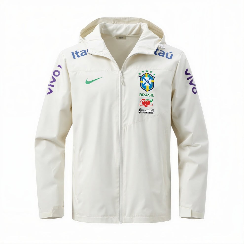 Crème Brasil windbreaker - Maat L (valt als S/M), Ophalen of Verzenden, Nieuw, Maat 46 (S) of kleiner, Beige