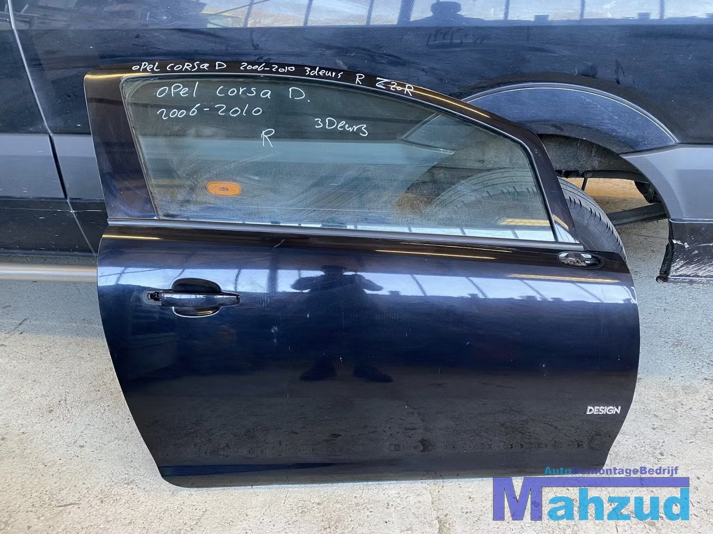 OPEL CORSA D Rechts rechter deur portier zwart Z20R 3 DEURS, Gebruikt, Deur, Opel Automobile GmbH, Ophalen of Verzenden