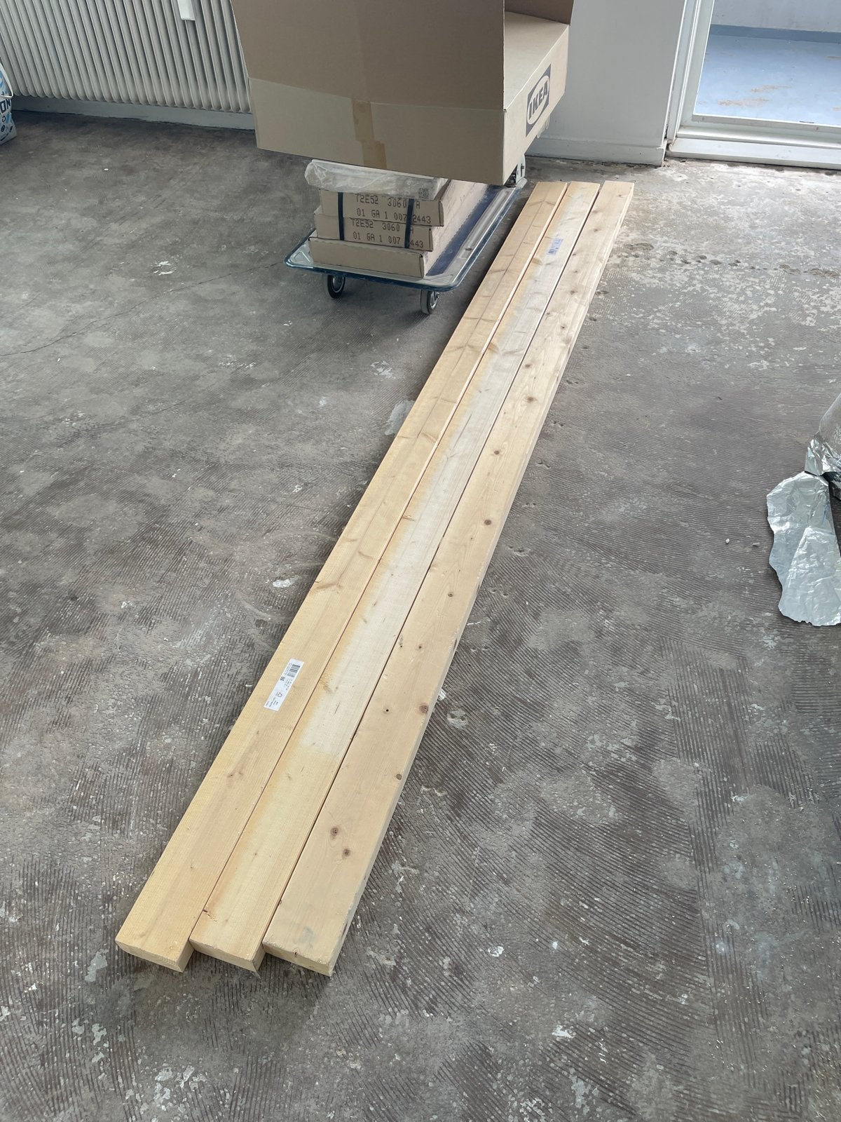 Vuren houten planken, ca. 44x94 mm, 249 cm lang, Doe-het-zelf en Verbouw, 25 tot 50 mm, Nieuw, Ophalen of Verzenden, 200 tot 250 cm