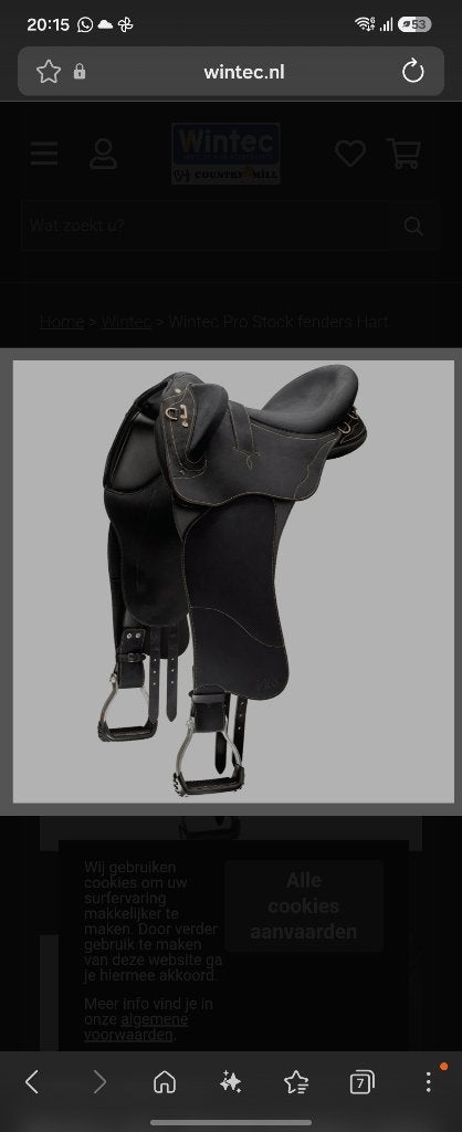 Zadels  2x Wintec stock,  beide maat M/17", Ophalen, M (17 inch), Diepe zit, Wintec